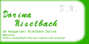 dorina miselbach business card